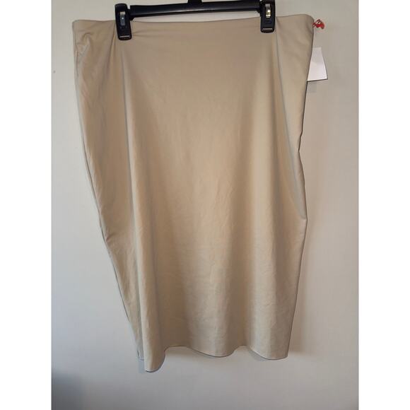 Open Edit Dresses & Skirts - Open Edit Smooth Edit Midi Skirt in Tan Oxford